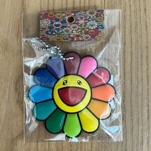Rainbow Flower Murakami Bag Charm Keychain